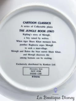 Assiette Collection Le Livre De La Jungle 1967 Disney Cartoon Classics Kenleys Fine Porcelain Plates -Disney assiette collection le livre de la jungle disney cartoon classics the jungle book kenleys 0