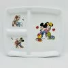 Assiette Compartiments Mickey Minnie Daisy Disney 1988 Melamine Vintage