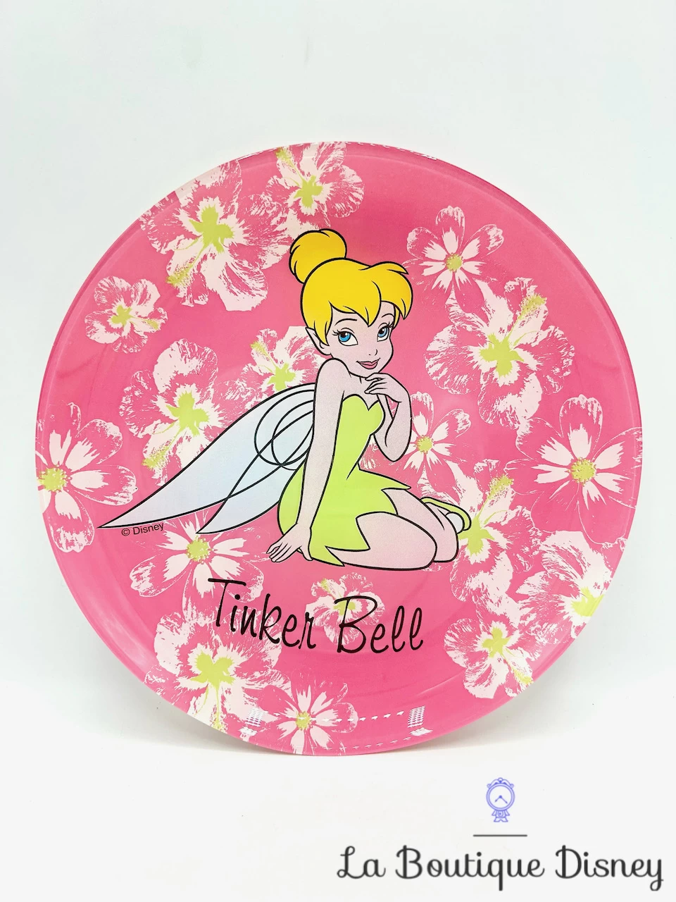 Assiette La Fée Clochette Tinker Bell Disney Verre Rose 2 Assiette La Fée Clochette Tinker Bell Disney Verre Rose