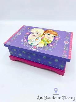 Boite à Bijoux Anna Elsa La Reine Des Neiges Disney Coffre Bois Violet