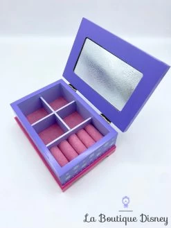 Boite à Bijoux Anna Elsa La Reine Des Neiges Disney Coffre Bois Violet -Disney boite bijoux anna elsa la reine des neiges disney bois violet rose miroir 3