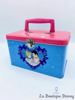 Boite Métal Cendrillon Disney Store Coffre Cinderella Dreams Do Come True Rose Bleu