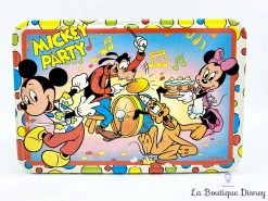 Boite Métal Mickey Party Disney Massilly Minnie Pluto Dingo Gâteau Vintage -Disney boite metal mickey party disney fete musique instruments orchestre couleurs vintage 2
