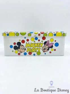 Boite Métal Mickey Party Disney Massilly Minnie Pluto Dingo Gâteau Vintage -Disney boite metal mickey party disney fete musique instruments orchestre couleurs vintage 4