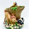 Boite Résine Bambi Disney Vintage Tronc Arbre Fleur Panpan