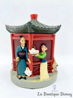 Boite Résine Mulan Disney Vintage Temple Fa Zhou Petit Frère