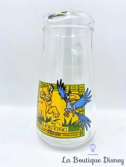 Carafe Simba Zazu Le Roi Lion Disney Vintage Bouteille Verre The Lion King