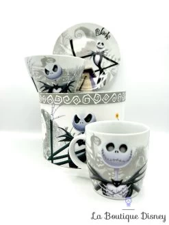 Coffret Vaisselle L'étrange Noël De Mr Jack Disney Store Tim Burton Assiette Bol Tasse Mug Jack Skellington Zéro