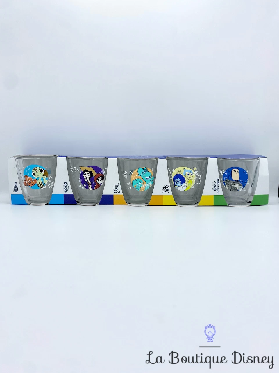 Coffret Verres Disney Pixar Némo Coco Soul Vice Versa Buzz L'Éclair 3 Coffret Verres Disney Pixar Némo Coco Soul Vice Versa Buzz L'Éclair