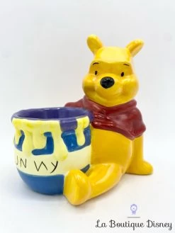 Coquetier Winnie L'ourson Hunny Disney Céramique Vintage Pot De Miel Oeuf