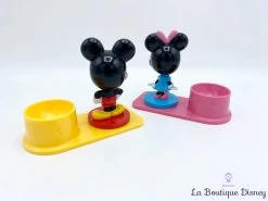 Coquetiers Mickey Minnie Disney BBB BonbonBuddies Tête Tourne Plastique -Disney coquetiers minnie mickey disney vintage bbb bonbonbuddies tete bouge ressort plastique 1