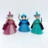 Figurines Flora Pâquerette Pimprenelle La Belle Au Bois Dormant Fées Disney Rouge Bleu Vert -Disney figurines paquerette flora pimprenelle fees marraines la belle au bois dormant disney 2