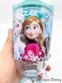 Gobelet Paille La Reine Des Neiges Disney Store Verre Plastique Bleu Anna Elsa Olaf Sven -Disney gobelet paille anna elsa la reine des neiges disney store verre plastique figurine flotte 5