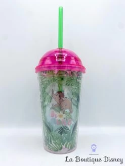 Gobelet Paille Junior Éléphant Le Livre De La Jungle Disney Verre Plastique Be Wild Vert Rose