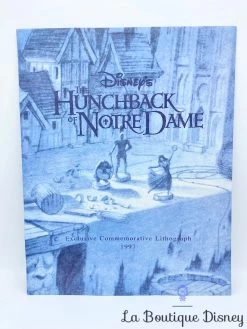 Lithographie Le Bossu De Notre Dame Exclusive Commemorative Disney Store 1997 The Hunchback Of Notre Dame Affiche -Disney litographie le bossu de notre dame disney store exclusive hunchback notre dame 1997 dessin tableau impression 2