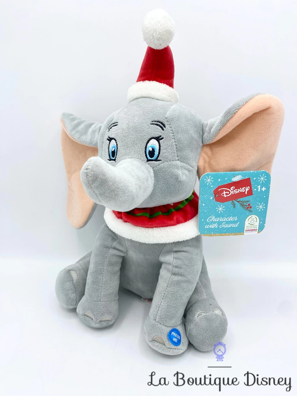 Peluche Musicale Dumbo Noël Disney Sambro éléphant Gris Bonnet Rouge 34 Cm 3 Peluche Musicale Dumbo Noël Disney Sambro éléphant Gris Bonnet Rouge 34 Cm