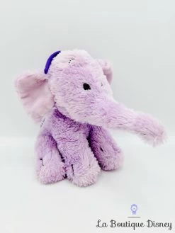 Peluche Lumpy éfélant Disney Store Winnie L'ourson éléphant Violet écusson 23 Cm