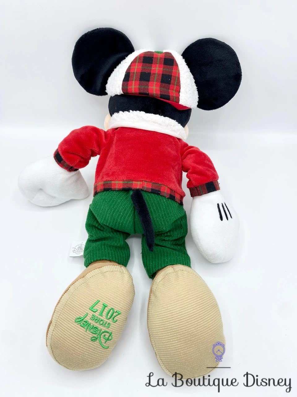 Peluche Mickey Mouse Noël Disney Store 2017 Rouge Vert Bonnet 44 Cm 6 Peluche Mickey Mouse Noël Disney Store 2017 Rouge Vert Bonnet 44 Cm – Image 4