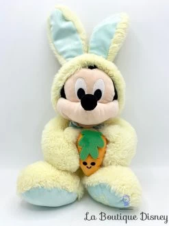 Peluche Mickey Mouse Pâques Disney Store 2019 Lapin Jaune 44 Cm