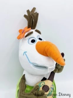 Peluche Olaf Aloha Disney Store La Reine Des Neiges Bonhomme De Neige Guitare 32 Cm -Disney peluche olaf guitare disney store la reine des neiges bonhomme de neige ete fleur 3