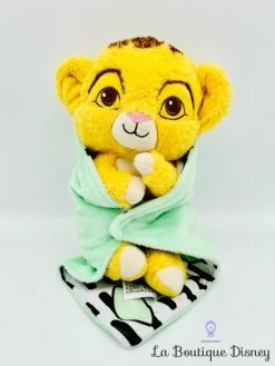Peluche Simba Le Roi Lion Disney Lion Couffin Couverture Verte 25 Cm