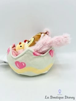 Peluche Tic Et Tac Pâques Disney Store 2018 Coquille Oeuf Rose Lapin 18 Cm -Disney peluche tic tac paques poussin oeuf disney store 2018 rose 2