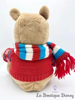 Peluche Winnie L’ourson Noël Disney Store 2008 écharpe Pull Hiver -Disney peluche winnie ourson disney store 2008 echarpe pull rouge noel 1