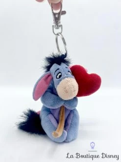 Porte Clés Bourriquet Coeur Disney Store Peluche Winnie L'ourson âne Bleu