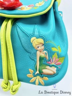 Sac à Main Fée Clochette Disney Store Peter Pan Bandoulière Bleu Vert Fleur -Disney sac bandouliere fee clochette disney store jaune bleu peter pan fleurs ete sac a main 2
