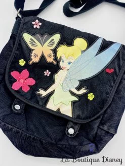 Sac Besace La Fée Clochette Disney Store Peter Pan Bandoulière Noir Papillon Fleur -Disney sac besace fee clochette disney store noir sac main bandouliere papillon fleur 3