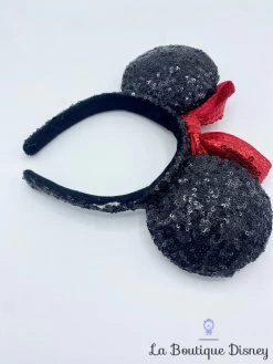 Serre Tête Oreilles Minnie Mouse Sequins Disney Parks Disneyland Ears Noir Noeud Rouge Classique Strass -Disney serre tete oreilles minnie mouse sequins disneyland disney ears rouge noir classique 4