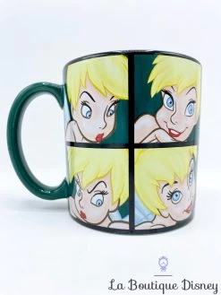 Tasse Fée Clochette Disney Mug Peter Pan Vert Humeur Visage XXL -Disney tasse fee clochette carre verts disney mug xxl humeur 4