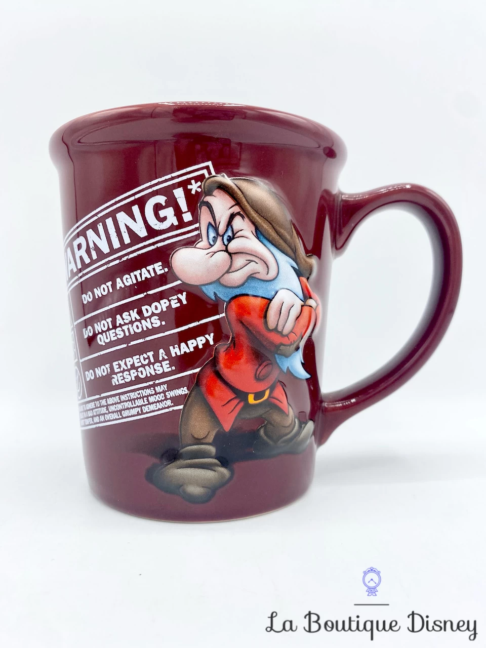 Tasse Grincheux Warning Disney Mug Blanche Neige Et Les Sept Nains Bordeau Relief 3D 3 Tasse Grincheux Warning Disney Mug Blanche Neige Et Les Sept Nains Bordeau Relief 3D