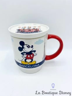 Tasse Mickey Mouse Barcelona Disney Store Mug Couvercle Espagne Pays Ville Blanc -Disney tasse mickey barcelona disney store mug couvercle pays ville 1