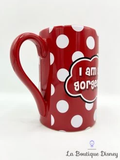 Tasse Minnie Mouse I Am So Gorgeous Disney Store 2014 Mug Rouge Pois -Disney tasse minnie mouse i am so gorgeous disney store 2014 mug rouge blanc 2