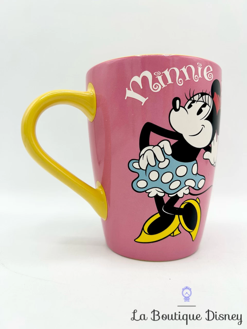 Tasse Minnie Mouse Rétro Vintage Disney Store 2016 Mug Rose Jaune 6 Tasse Minnie Mouse Rétro Vintage Disney Store 2016 Mug Rose Jaune – Image 4