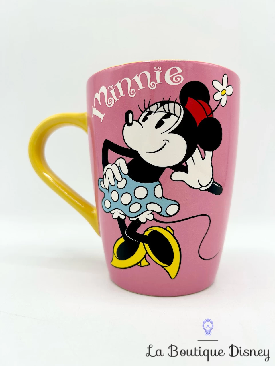 Tasse Minnie Mouse Rétro Vintage Disney Store 2016 Mug Rose Jaune 3 Tasse Minnie Mouse Rétro Vintage Disney Store 2016 Mug Rose Jaune