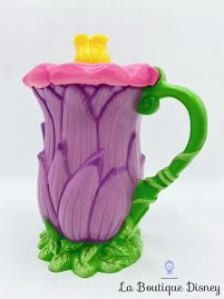 Tasse Plastique Fée Clochette Disney On Ice Mug Verre Violet Couvercle -Disney tasse plastique fee clochette disney on ice cuillere couvercle fleur 5