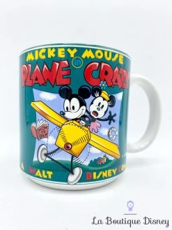 Tasse Scène Mickey Mouse In Plane Crazy Walt Disney Company Japan Mug Avion Vintage