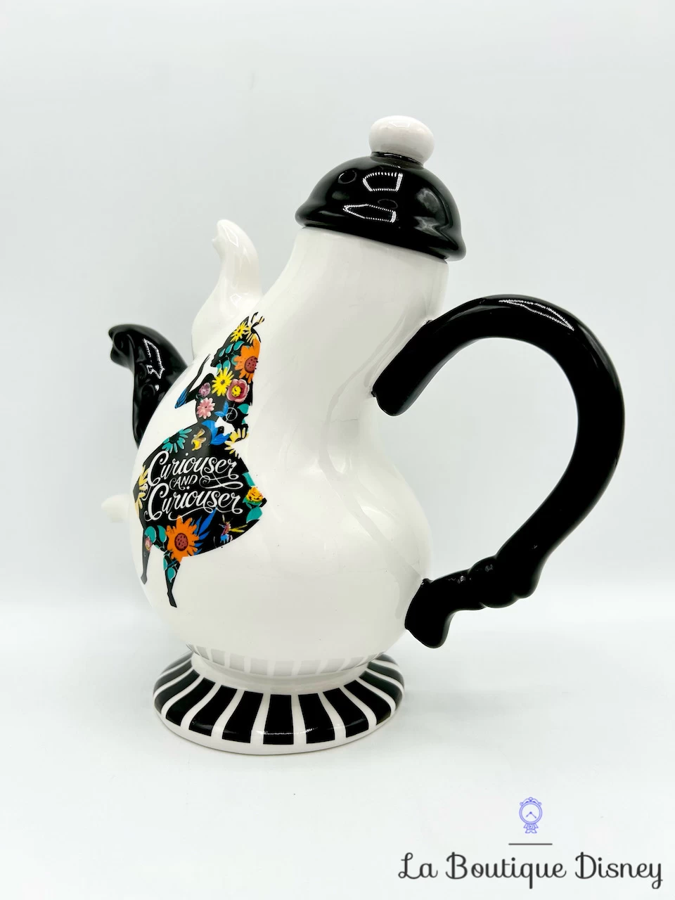 Théière Alice Aux Pays Des Merveilles Disney Curiouser And Curiouser Blanc Noir 4 Théière Alice Aux Pays Des Merveilles Disney Curiouser And Curiouser Blanc Noir – Image 2