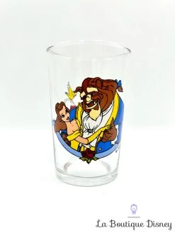 Verre La Belle Et La Bête Disney VMC Reims Moutarde Vintage