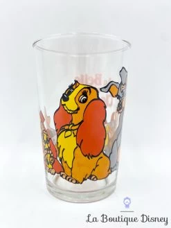 Verre Ducros La Belle Et Le Clochard Disney VMC Reims Vintage Moutarde