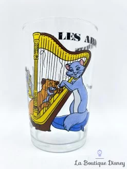 Verre Les Aristochats Walt Disney Productions Vintage Moutarde Chats