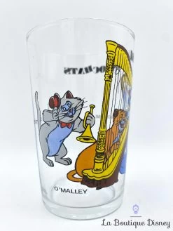 Verre Les Aristochats Walt Disney Productions Vintage Moutarde Chats -Disney verre les aristochats disney vintage vmc reims duchesse omalley scat cat moutarde 6