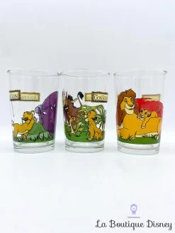 Ensemble Verres Le Roi Lion The Lion King Disney Vintage Mufasa Timon Pumbaa Simba Hippopotame